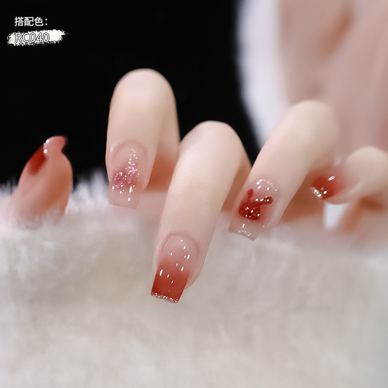 KaSi ice transparent nude nail polish 2024 new summer popular jade jelly transparent pink nail art