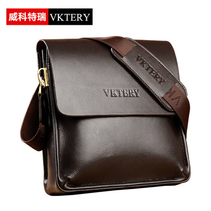 Vicoteri men's bag shoulder bag messenger bag business casual bag soft leather men's bag