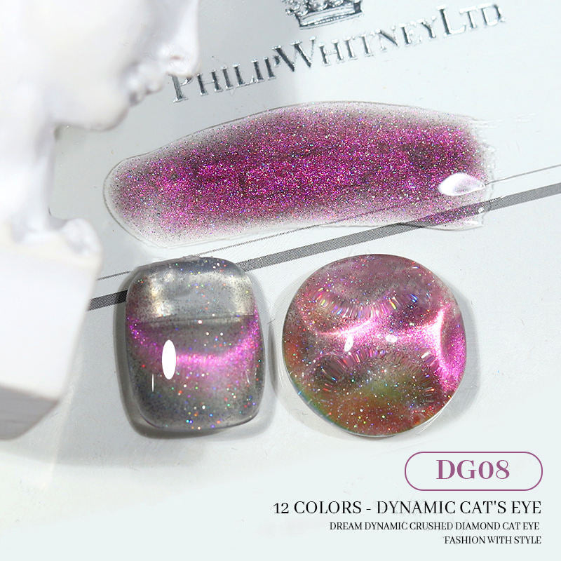 Cross-border special 2023 new dynamic diamond cat's eye nail polish gel autumn and winter whitening crystal cat's eye phototherapy gel