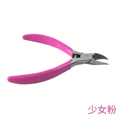 Original factory self-sale plastic dipped handle hawk beak nail scissors with multiple colors to choose from ingrown nail pliers hand polished mirror polished nail scissors free shipping