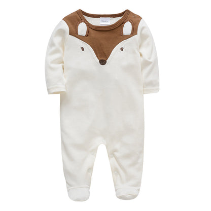 Newborn crawling clothes cartoon baby clothes autumn cotton long-sleeved romper baby onesie cross-border wholesale