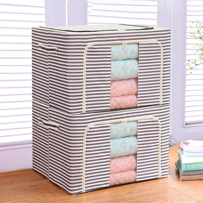 Clothes Storage Box Box Basket Artifact Household Fabric Folding Wardrobe Toy Organizing Bag Dormitory Storage Box 