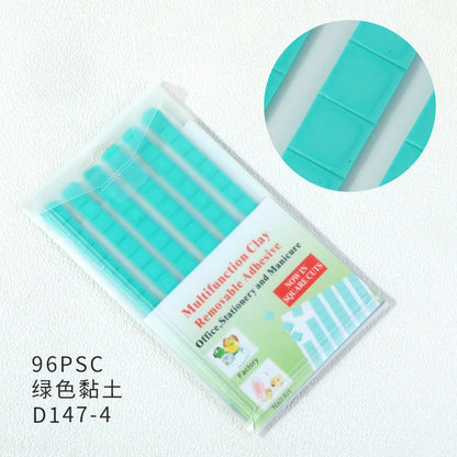 Nail art clay nail piece mud green pink white plasticine nail piece fixing glue clay multifunctional nail-free glue