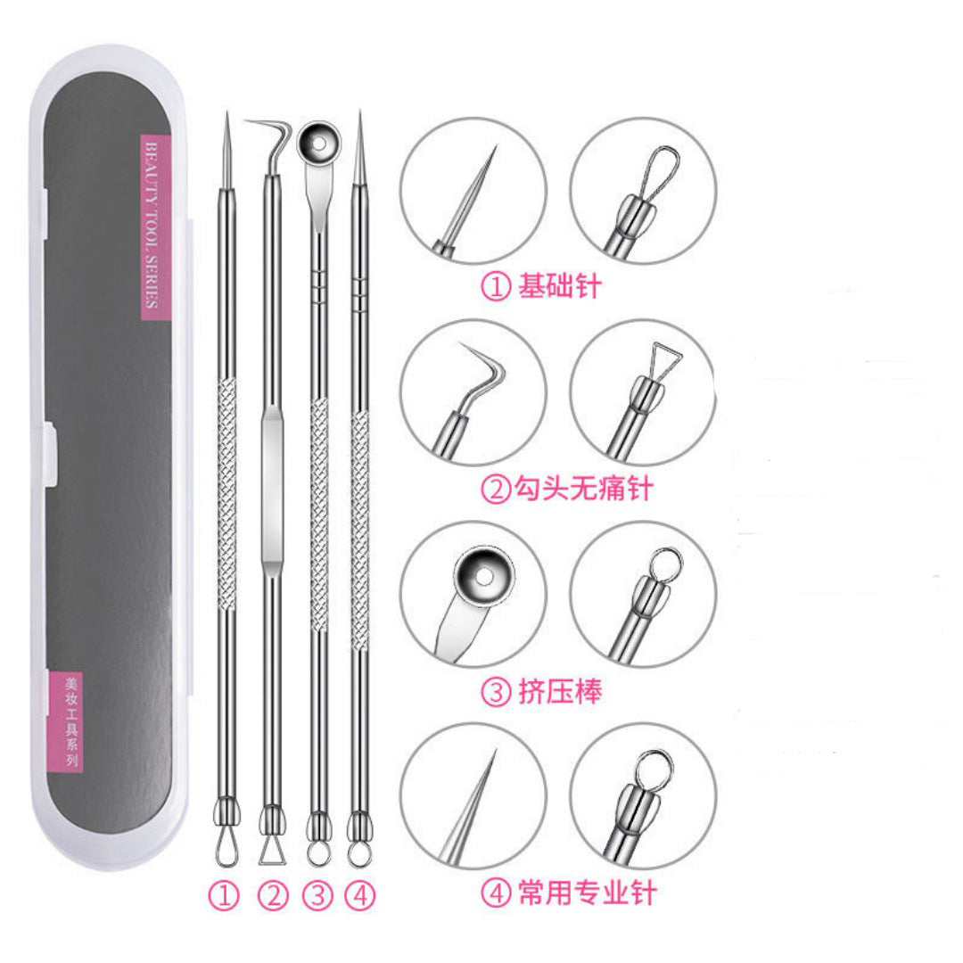 Acne needle acne clamp acne needle cell clamp blackhead acne pick acne squeeze tweezers beauty tool single set