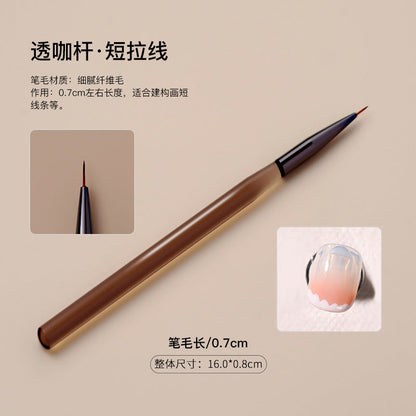 Japanese nail art pen brush sweeping pen construction pen semi-transparent rod phototherapy painting line pen gradient pen factory direct sales