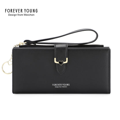 Forever Young Women's Long Wallet RFID European and American Style Large Capacity Clutch PU Cross-border Clutch 