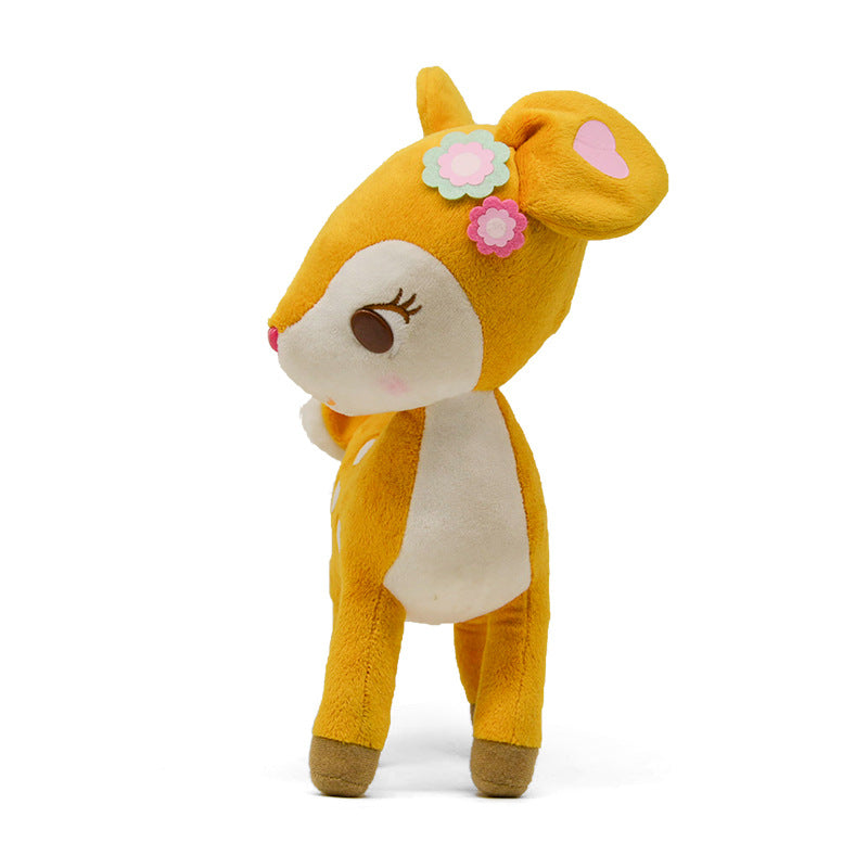 New style cartoon deer doll plush toy cute sika deer doll doll children doll companion gift