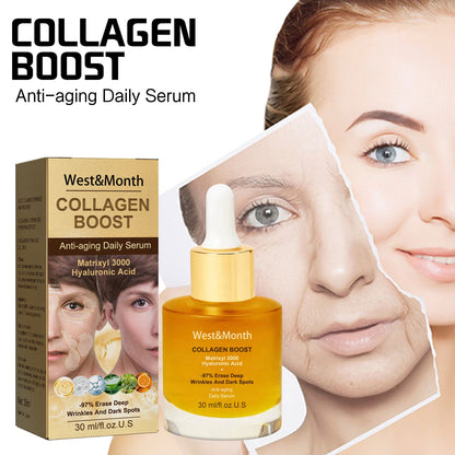 West&amp;Month Collagen Anti-Wrinkle Essence បំបាត់ស្នាមអុចខ្មៅ ផ្តល់សំណើម និងជួសជុលរបាំងស្បែក 