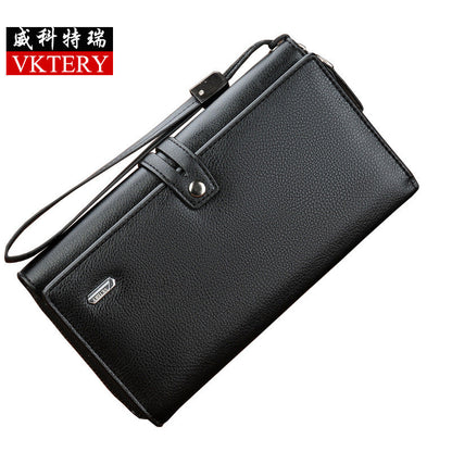 Weiketui Men's Wallet Business Men's Long Zipper Multi-Card Slot កាបូបដែលមានសមត្ថភាពធំ មានក្នុងស្តុកស្រាប់