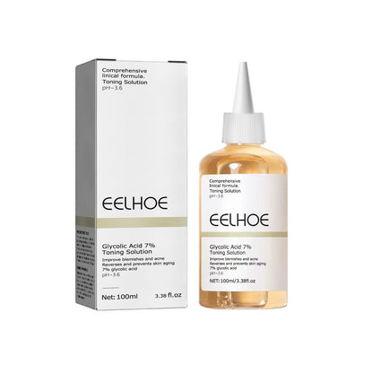 EELHOE glycolic acid 7% toner removes acne, fades acne marks, removes closed comedones, repairs skin, moisturizes and rejuvenates skin 