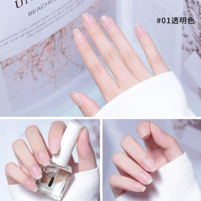 Nail polish wholesale no odor ice transparent nude nail salon dedicated oily non-peelable foot nail polish no baking long-lasting