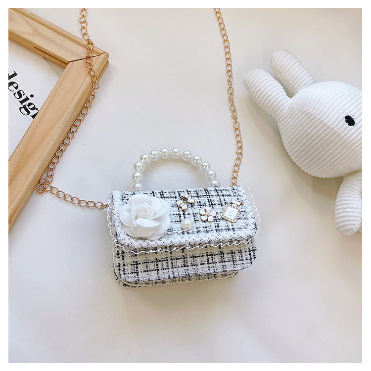 New style children's small square bag fashionable princess handbag Korean version girl chain messenger bag children's shoulder bag wholesale 