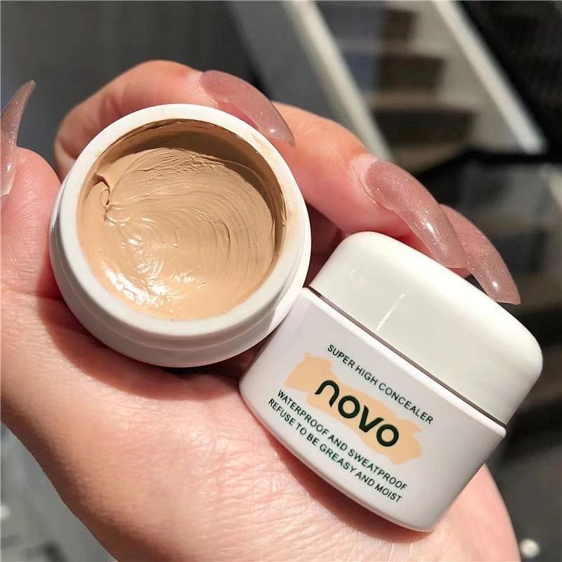 NOVO5373 ជាប្រភេទ concealer ច្បាស់ល្អ ជាប់បានយូរ ធន់នឹងទឹក ការពារញើស មិនលុបគ្រឿងសម្អាង មិនស្អិត បិទបាំងស្នាមមុន ពិតៗ 