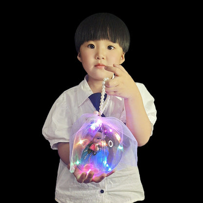 Hot product pearl bracelet luminous transparent ball ball portable flash doll princess exquisite girl dress up toy