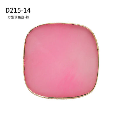 Cross-border hot-selling nail art agate palette gold-rimmed resin crystal agate painted palette nail piece display tool