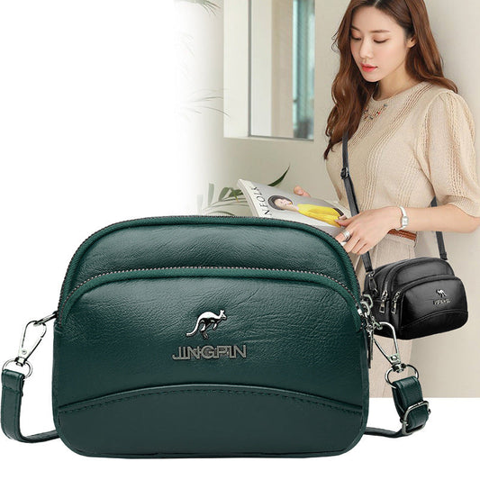 Wholesale bags women messenger bags women 2024 new fashion multi-layer small bags stitching trendy women's bags single shoulder soft leather bags 