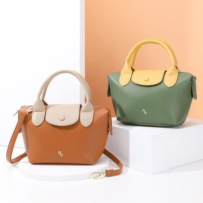 New style bag trend handbag versatile messenger bag women's European and American color matching dumpling pillow bag fashion women's bag