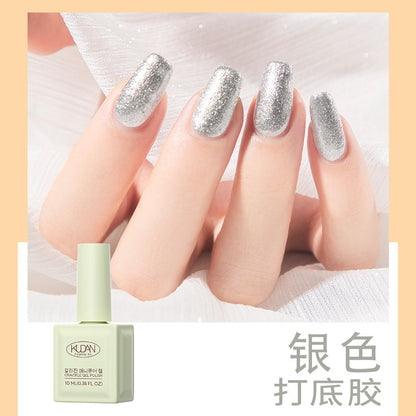 Cool Dan Cracked Nail Polish ក្រចកធម្មជាតិសម្រាប់ក្រចកដែលប្រេះ ក្រចក phototherapy glu set