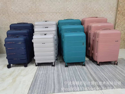 3-piece semi-finished PP box black with full color cabin suitcase trolley case luggage export box 