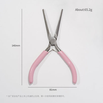 Nail tools wholesale pink handle long pointed nose shaping pliers construction extension nail special nail shaping clips