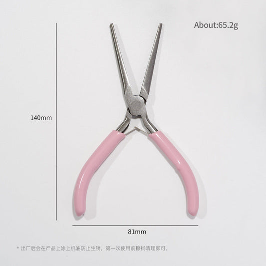 Nail tools wholesale pink handle long pointed nose shaping pliers construction extension nail special nail shaping clips