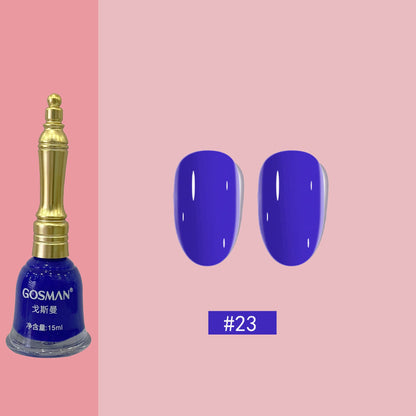 Gosman's new small bell nail polish is long-lasting and can't be torn off. It doesn't need to be baked and quick-drying. The factory wholesales the nail polish.