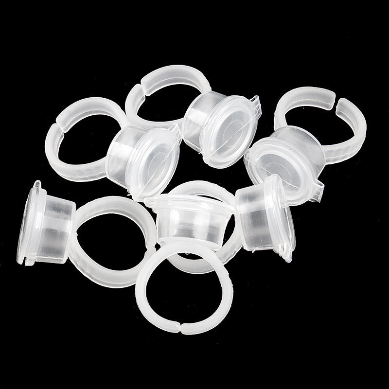 Wholesale grafting eyelash glue color cup transparent flip glue ring cup 50/pack opp bag