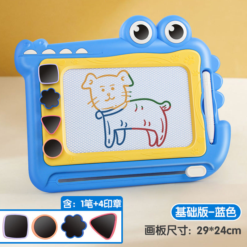 Little crocodile color magnetic drawing board handwriting board cross-border wholesale kindergarten baby magnetic writing board toys