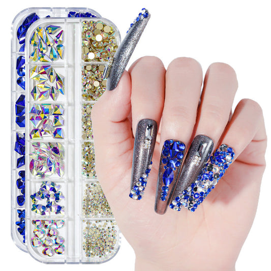 New nail art special-shaped diamond fantasy special-shaped flat bottom nail art diamond glass diamond jewelry nail stickers sequins accessories wholesale