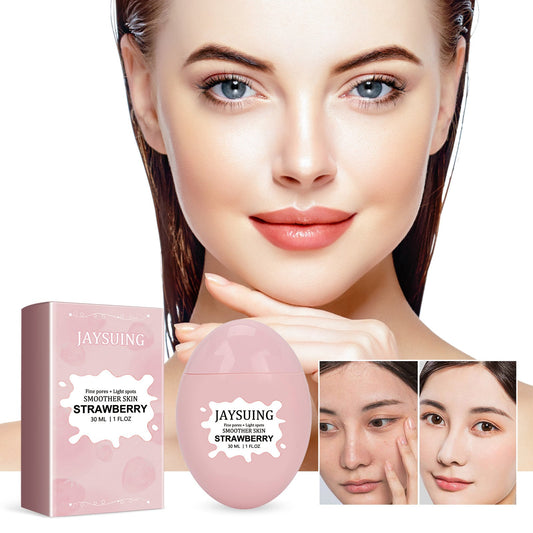 JAYSUING Strawberry Facial Essence Brightens Skin Tone, Improves Dullness, Delicates Pores, Hydrates and Moisturizes 