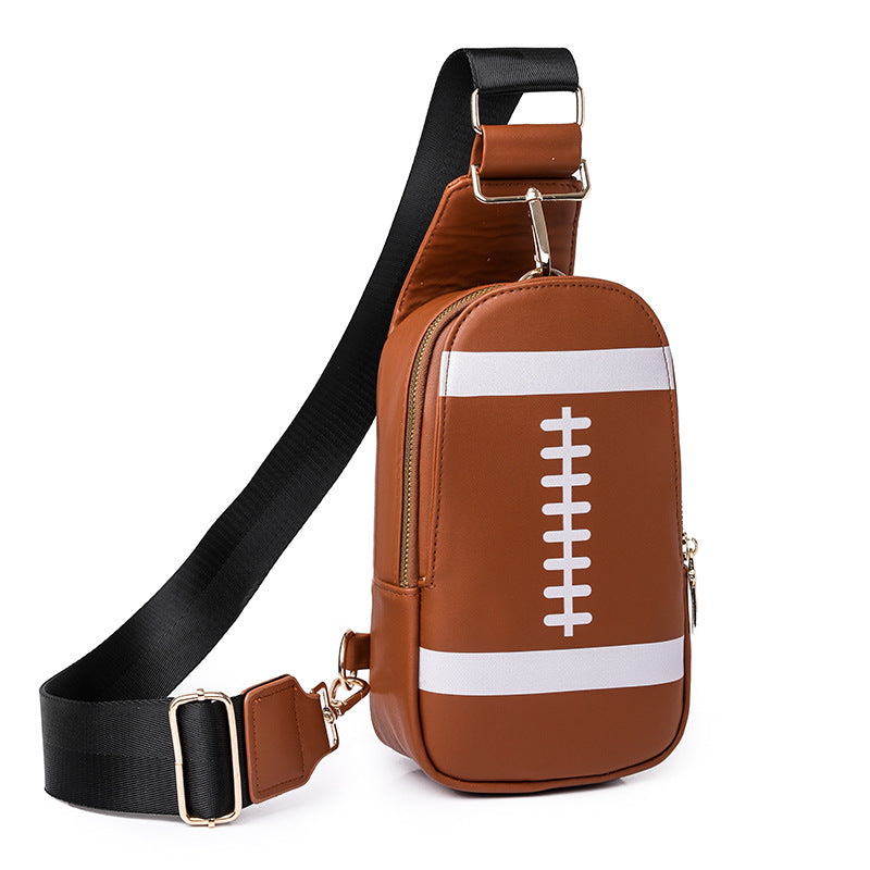 Waist bag women's fashion  leather printing fashion chest bag ladies women's bag niche sports backpack 