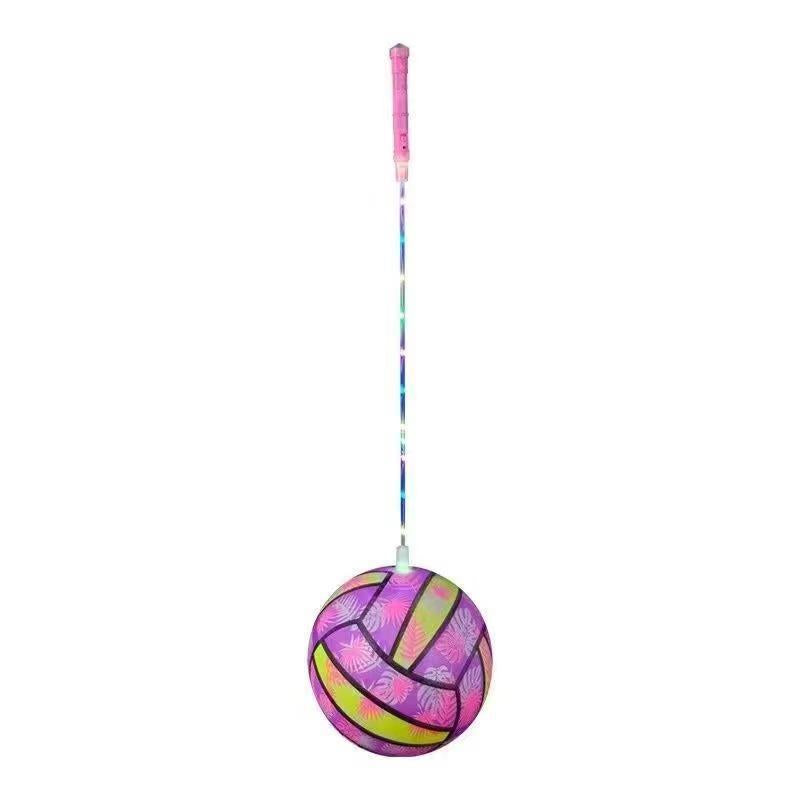 Luminous fitness swing ball toy gift luminous elastic ball inflatable leather ball night market stall supply wholesale