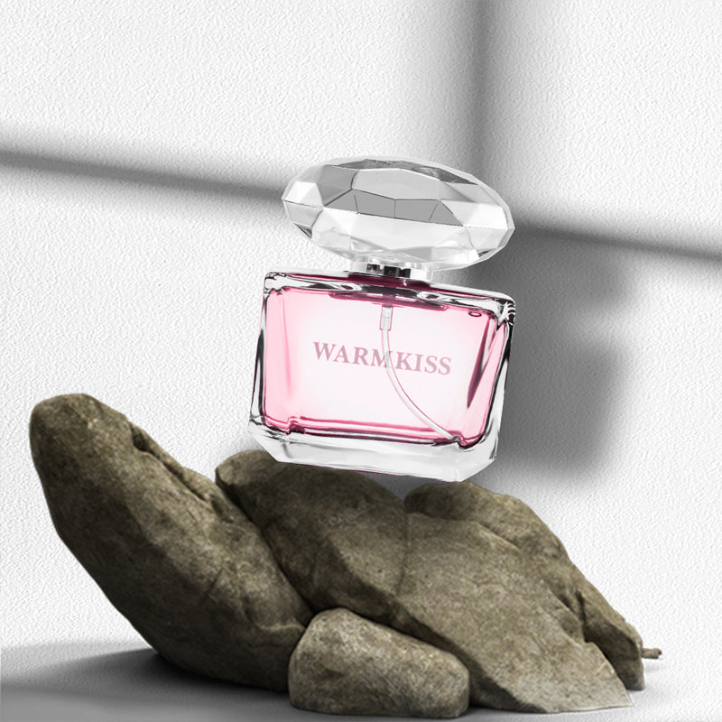 WARMKISS Rose Quartz Diamond Women's Perfume Fresh Natural Lasting Eau de Toilette Student Affordable Internet Celebrity Hot Selling 50ml 