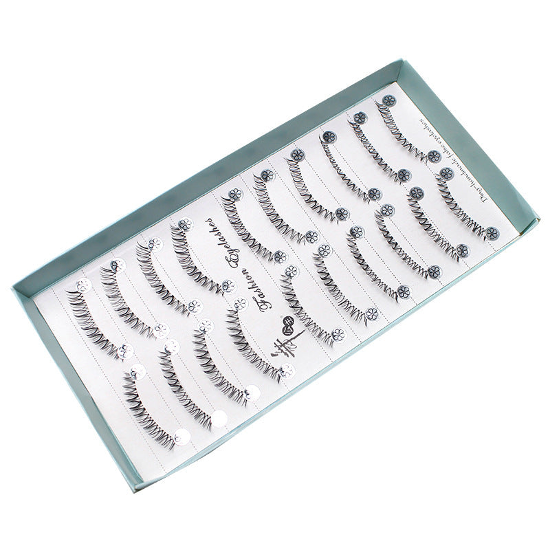 Dancing Princess False Eyelashes Factory Cross-border Supply Sharpened Eyelashes Women 10 Pairs Natural Style One-piece Eyelashes