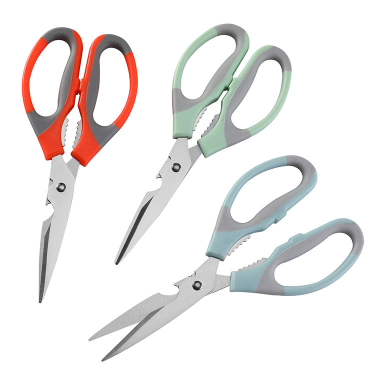 Stall products stainless steel household kitchen scissors chicken bone scissors barbecue strong scissors barbecue multifunctional food scissors