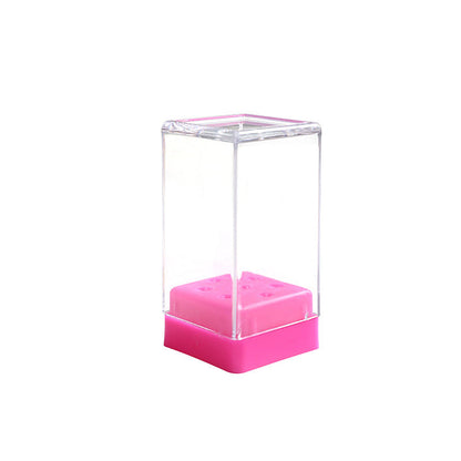 Nail Polishing Head Storage Box Transparent Plastic Portable Tool Box Japanese Acrylic Desktop Organizing Rack 