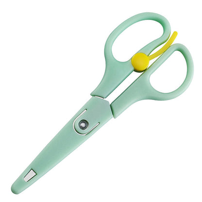 Two-yuan store department store stainless steel scissors children's scissors with sleeve student scissors baby food stationery small scissors