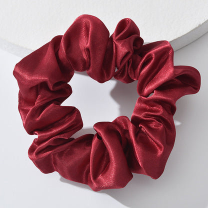 Factory direct sales Amazon cross-border hot selling large intestine hair ring head flower solid color hair tie ponytail fat intestine hair ring