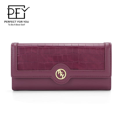 Perfect For You ladies long wallet new style fashion pu leather multifunctional dual-use card holder wallet female 