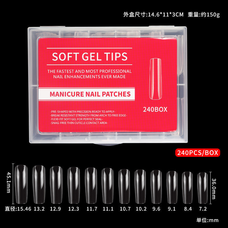 Nail art nail film ultra-thin seamless short wear nail extension free of grinding nail stickers for nail salons