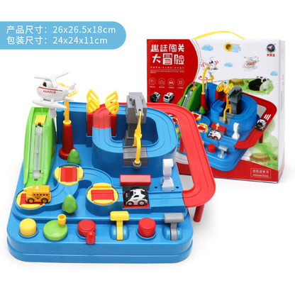 Super large car adventure children's toys cross-border vibrato electric track board game toys gifts wholesale 