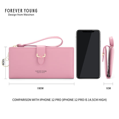 Forever Young Women's Long Wallet RFID European and American Style Large Capacity Clutch PU Cross-border Clutch 