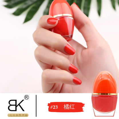 bk cute internet celebrity small easter egg 35 colors whitening 7 days water-based nail polish no baking long-lasting can not be peeled off wholesale 