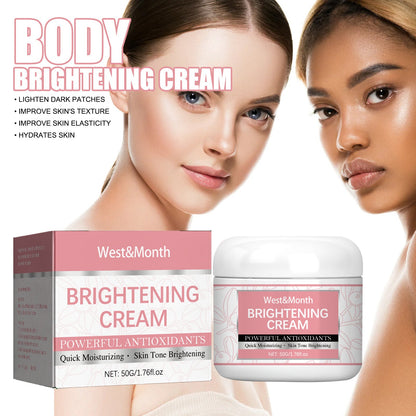 West&amp;Month Body Whitening Cream Fading Black Acanthosis Repair Joints Black Moisturizing Whitening Skin Body Cream 