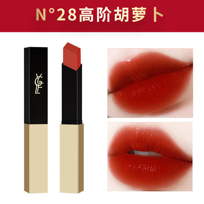 Dixianger Yangshulin small gold tube thin strip lipstick matte velvet matte color moisturizing lipstick retro red wholesale 