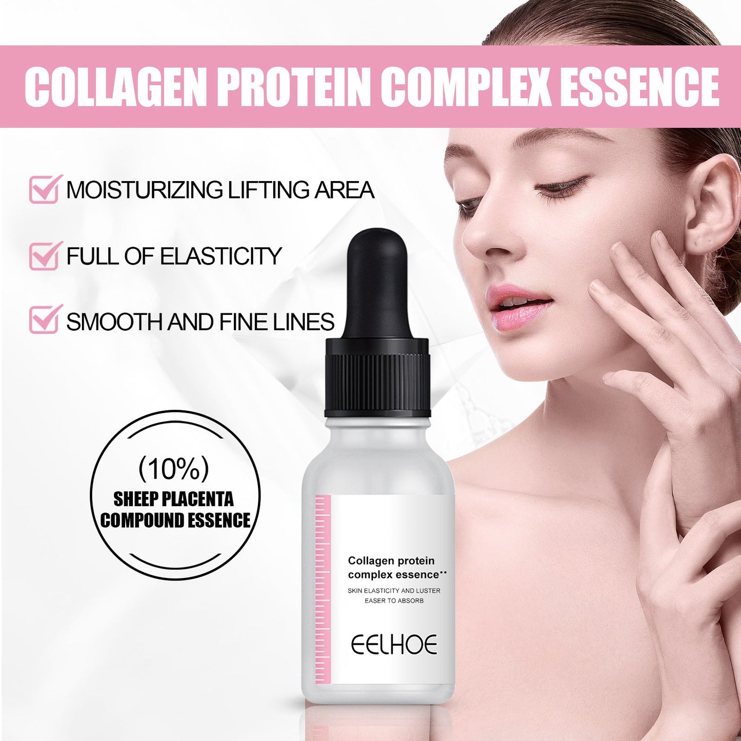 EELHOE Sheep Placenta Collagen Essence Firms , លើក , បាត់ស្នាម , ធ្វើអោយប្រសើរឡើងនូវពណ៌ស្បែក , ផ្តល់សំណើមដល់ការថែរក្សាស្បែក 