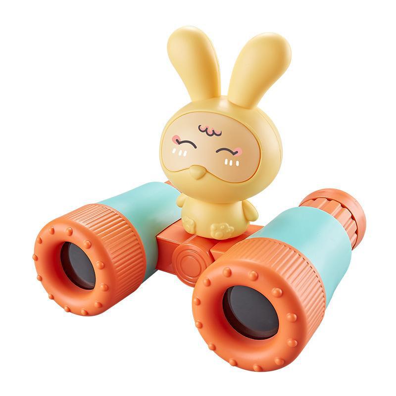 Children's cartoon telescope 8 times high mirror with whistle baby travel adventure binoculars detachable telescope toy