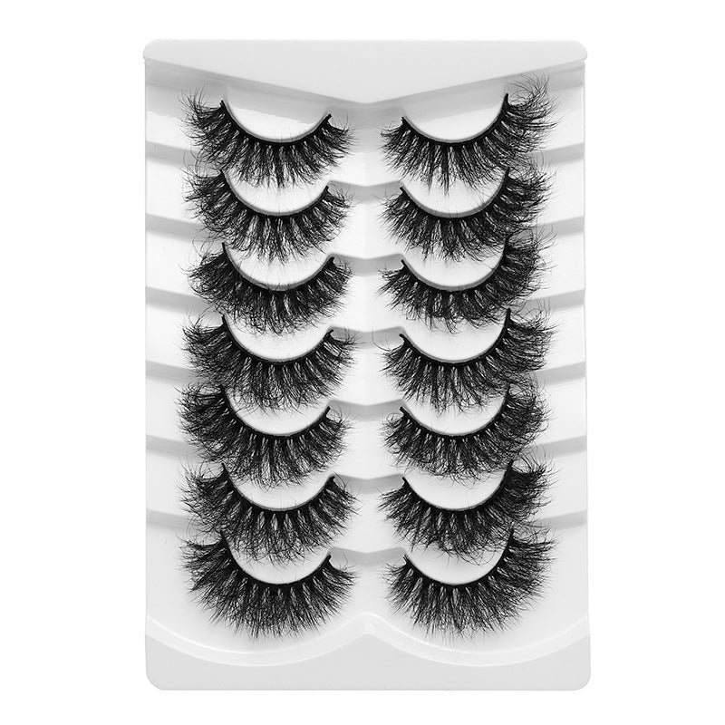 Dingsen false eyelashes factory cross-border stable supply 7 pairs of false eyelashes DSD series short fried hair