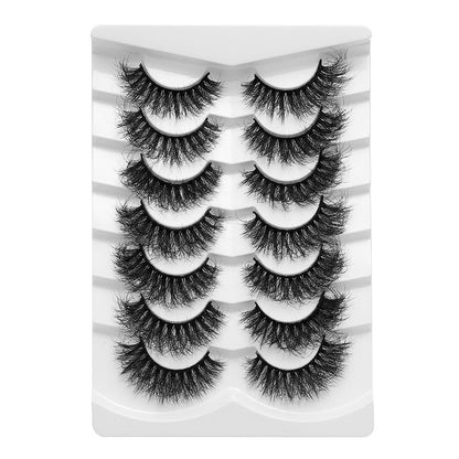 Dingsen false eyelashes factory cross-border stable supply 7 pairs of false eyelashes DSD series short fried hair