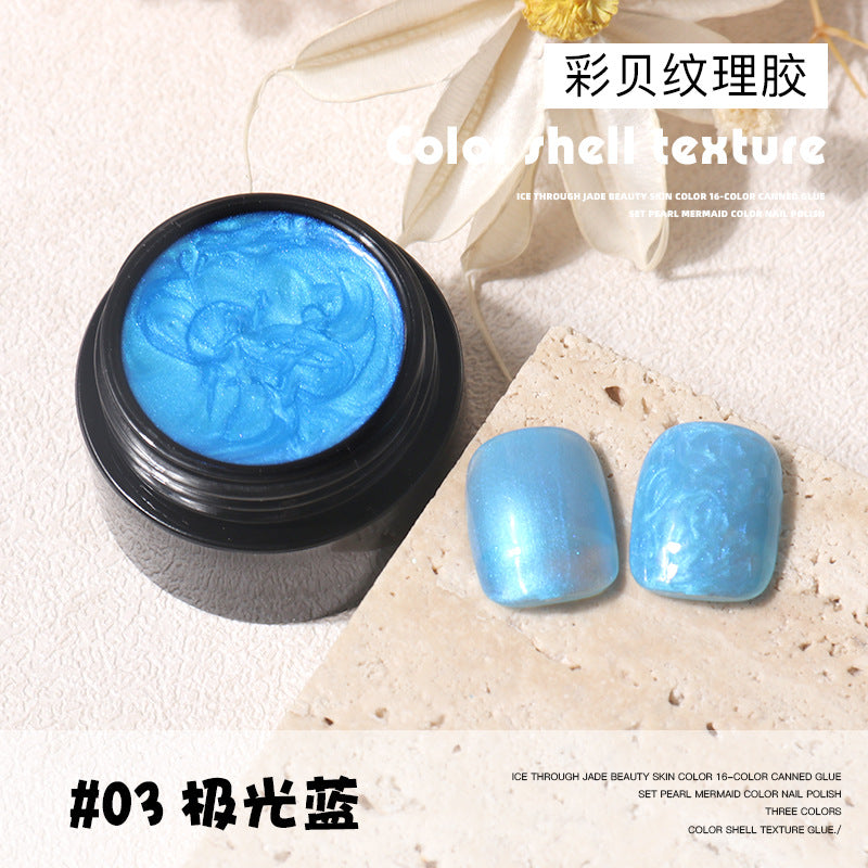 Internet celebrity nail art pearl mother-of-pearl texture nail polish glue thread phototherapy glue pearlescent fine glitter texture glue Japanese glue